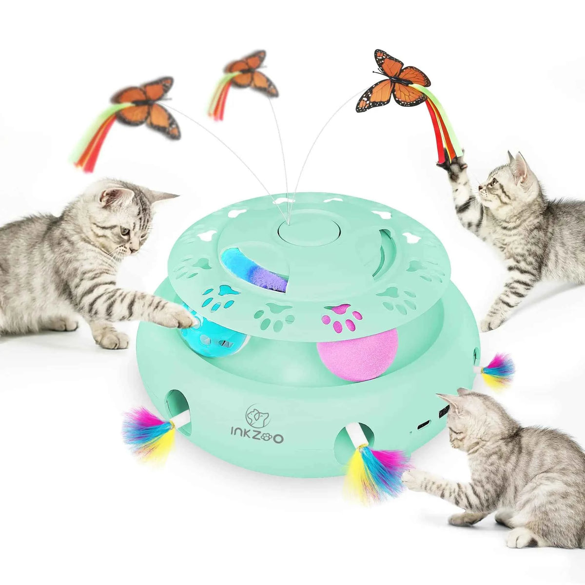 INKZOO Whack-A-Mole Interactive Cat Toy