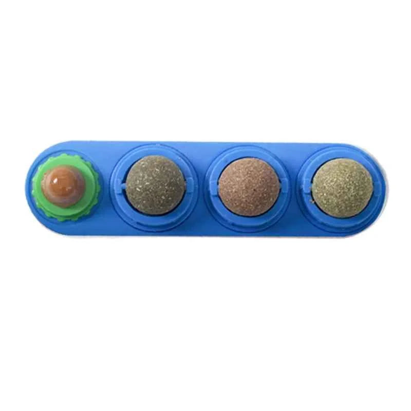 4-in-1 Rotating Catnip Wall Toy for Cats