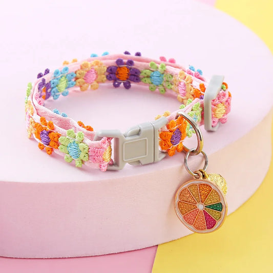 Colorful Pet Collar with Bell
