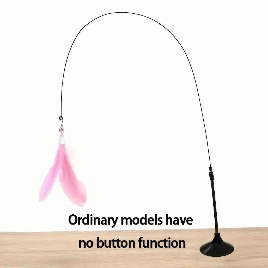 Cat Feather Wand – Interactive Suction Cup Toy
