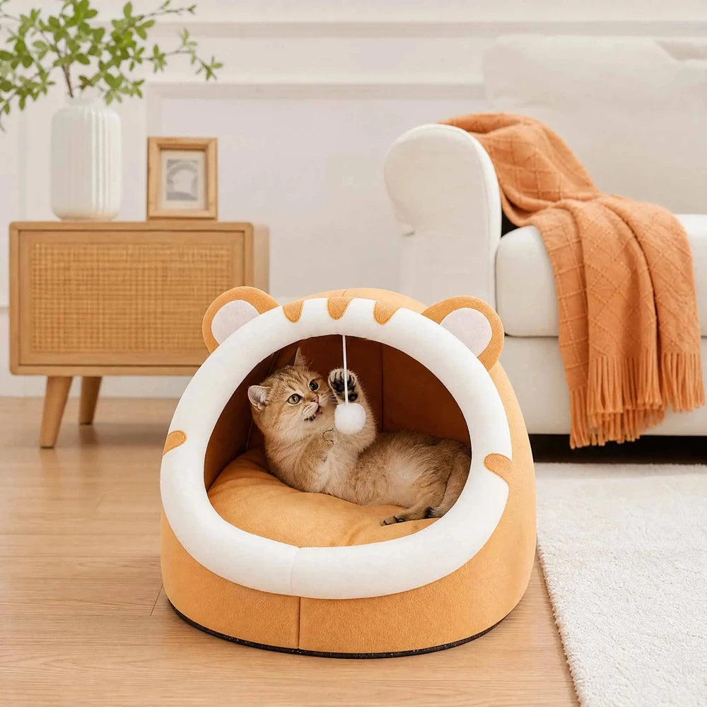 Kitten Cave Bed™ – Warm Tent House