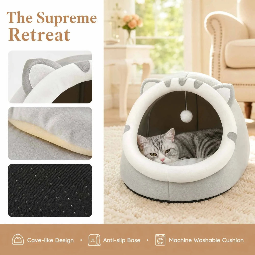 Kitten Cave Bed™ – Warm Tent House