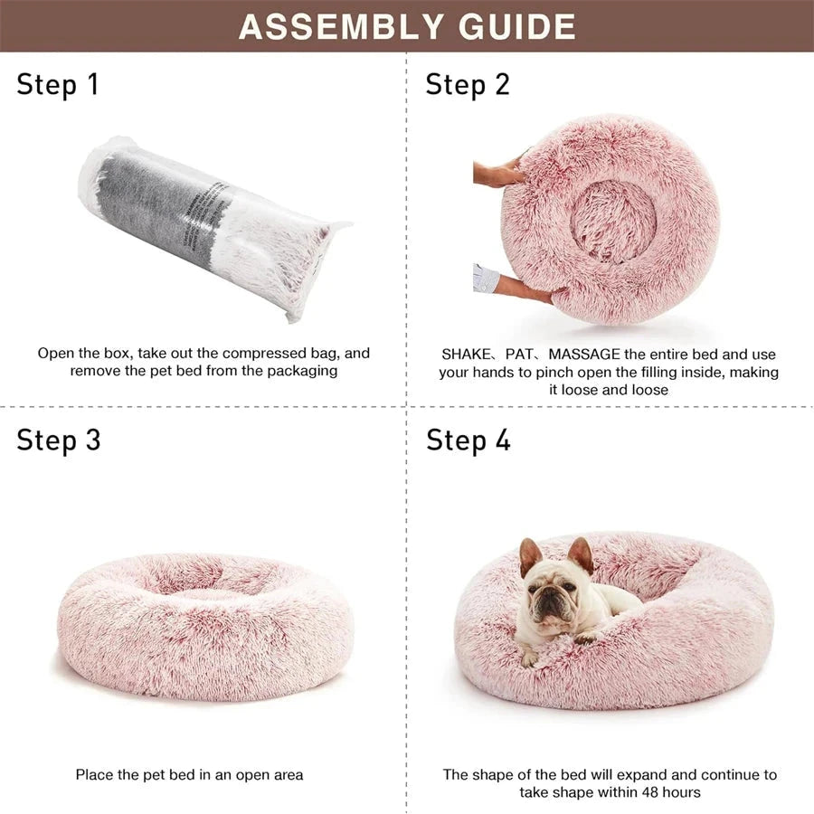 Plush Faux Fur Cat Bed