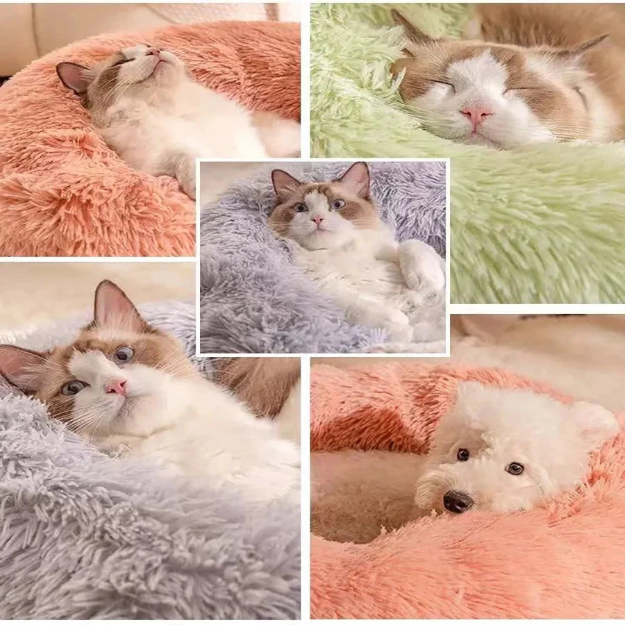 Plush Faux Fur Cat Bed