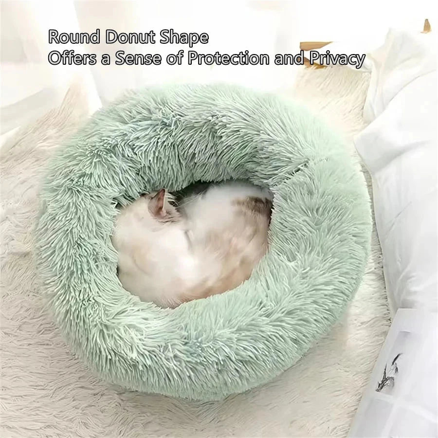 Plush Faux Fur Cat Bed