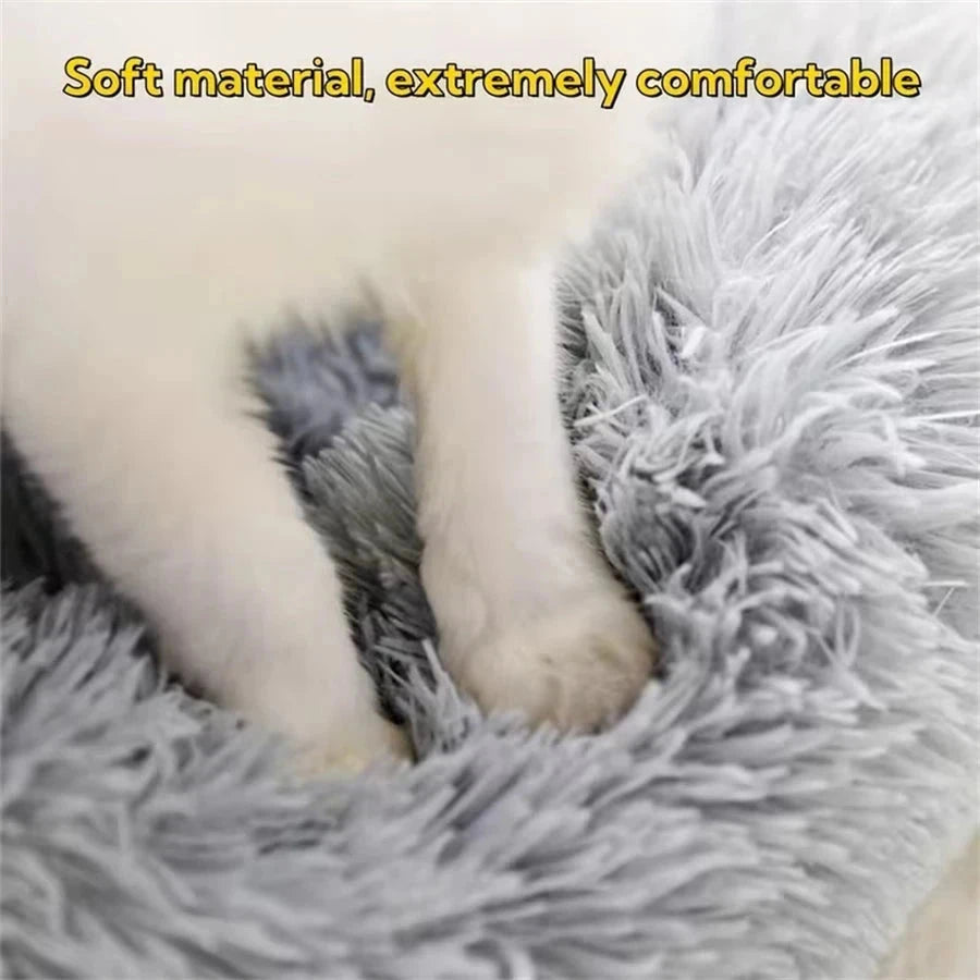 Plush Faux Fur Cat Bed