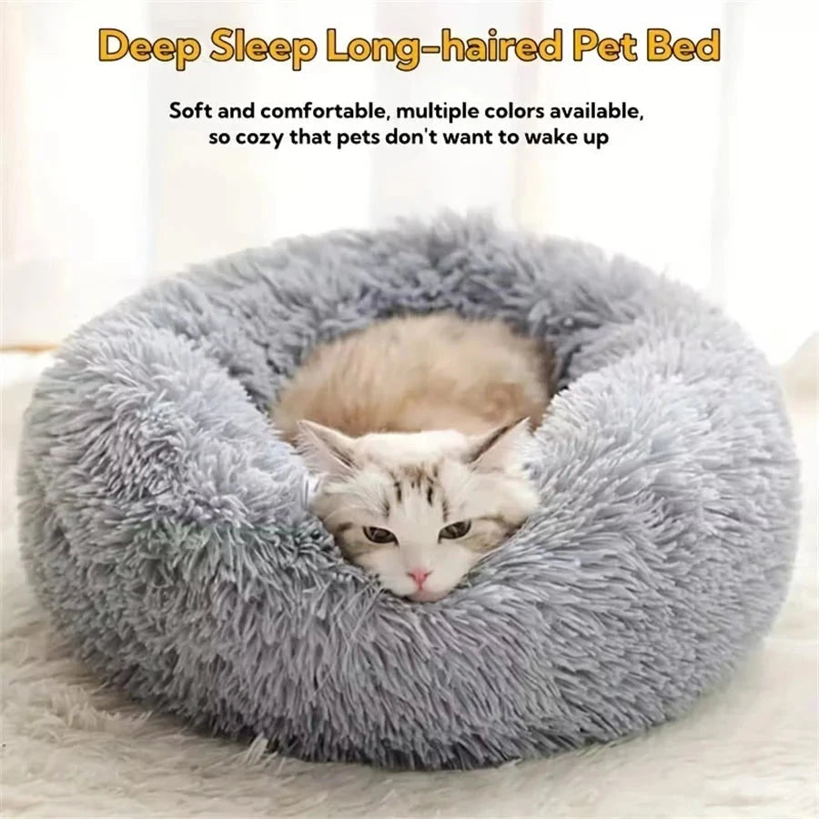 Plush Faux Fur Cat Bed