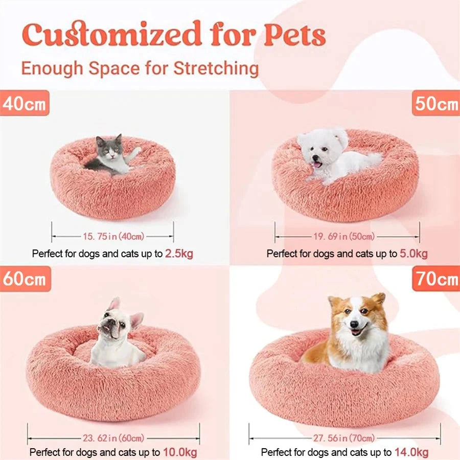 Plush Faux Fur Cat Bed