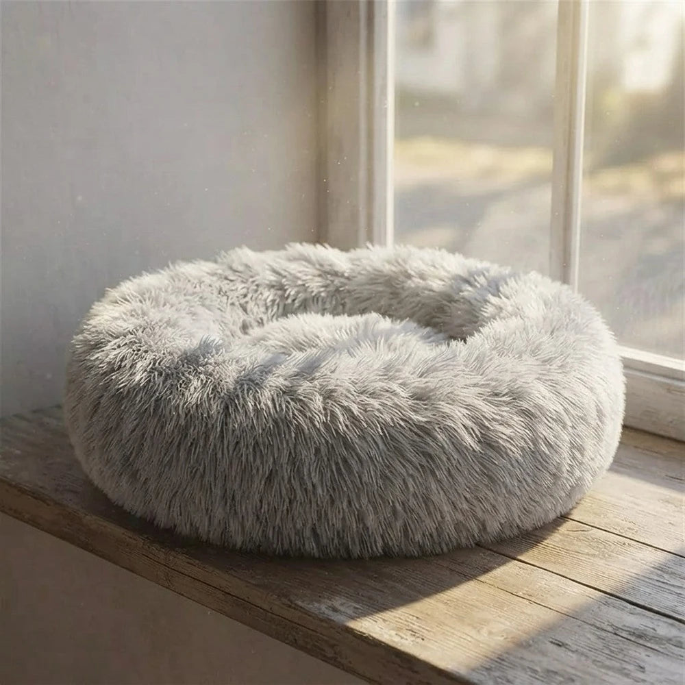 Plush Faux Fur Cat Bed