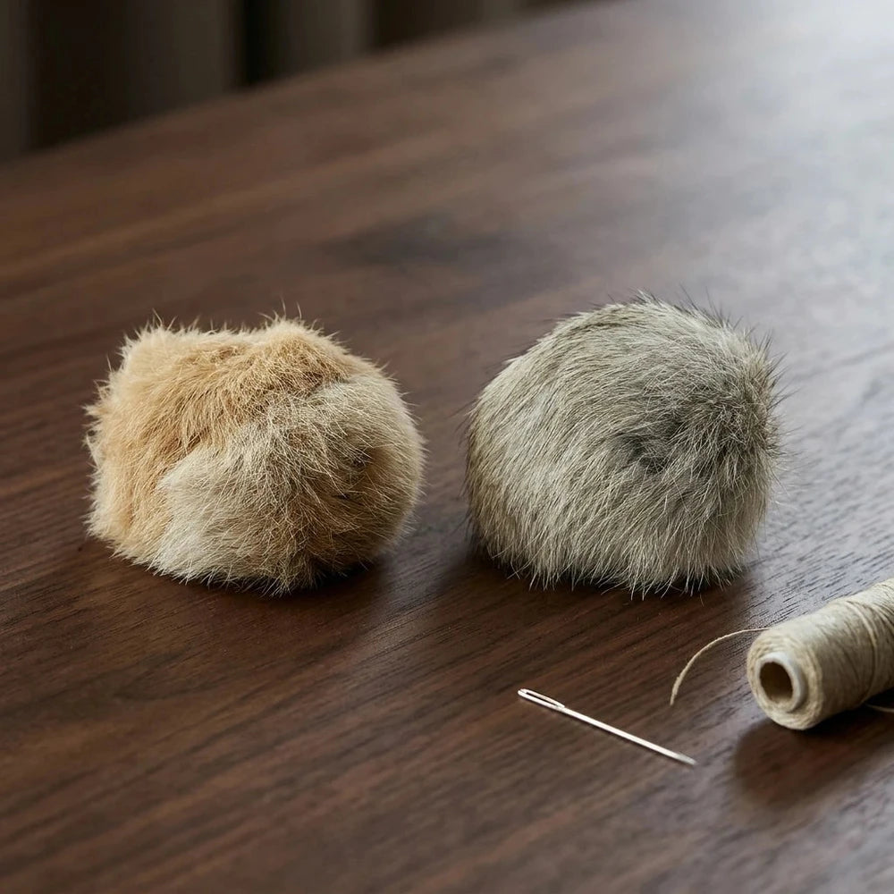 Plush Fur Catnip Ball Toy