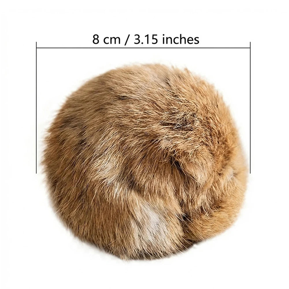 Plush Fur Catnip Ball Toy