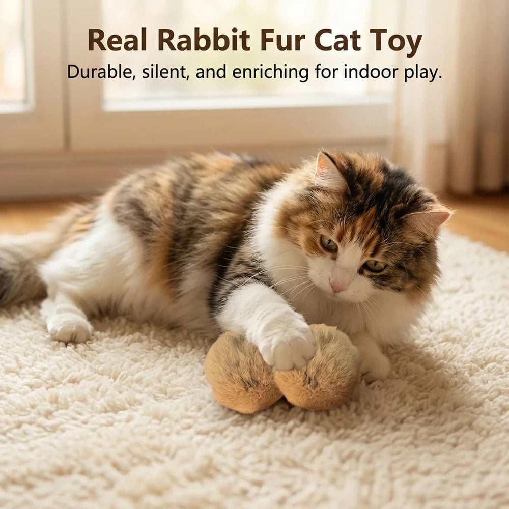 Plush Fur Catnip Ball Toy