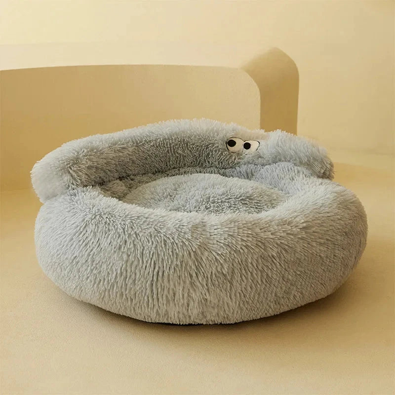 Plush Pet Nest Bed™ – Soft & Warm