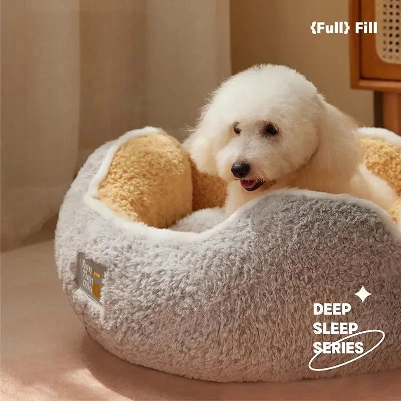 Plush Pet Nest Bed™ – Soft & Warm