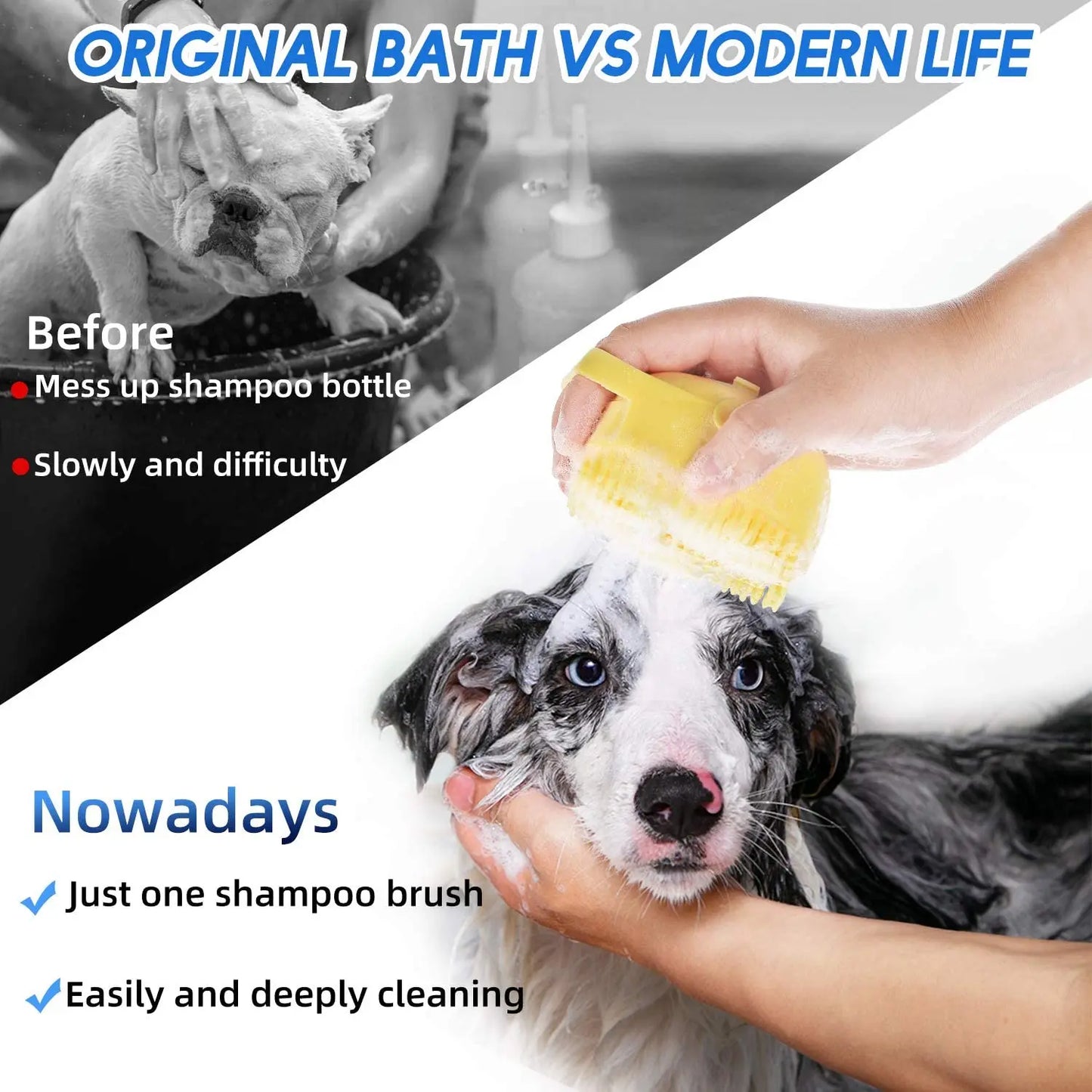 2-in-1 Pet Shampoo Brush & Dispenser