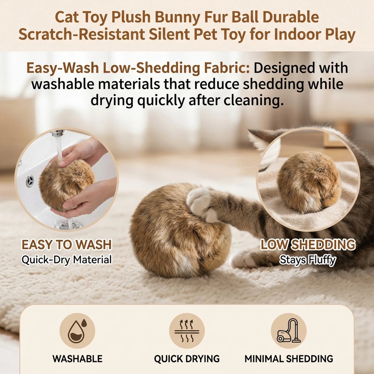 Catnip Plush Ball Cat Toy™ – Pack of 1/2/3/6