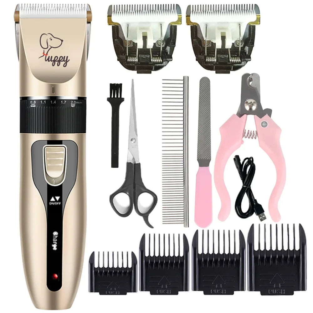 LuxeTrim™ Pro Cordless Pet Clipper – Luxury Salon-Grade Grooming Kit for Dogs, Cats & Rabbits | Rechargeable & Ultra-Quiet