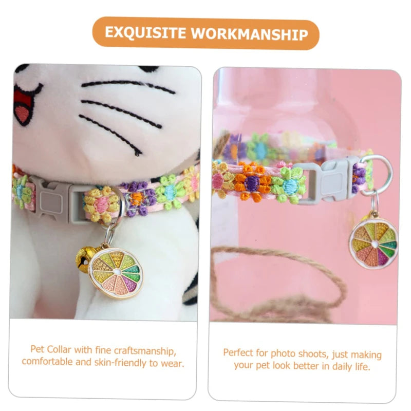 Colorful Pet Collar with Bell