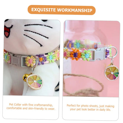 Colorful Pet Collar with Bell