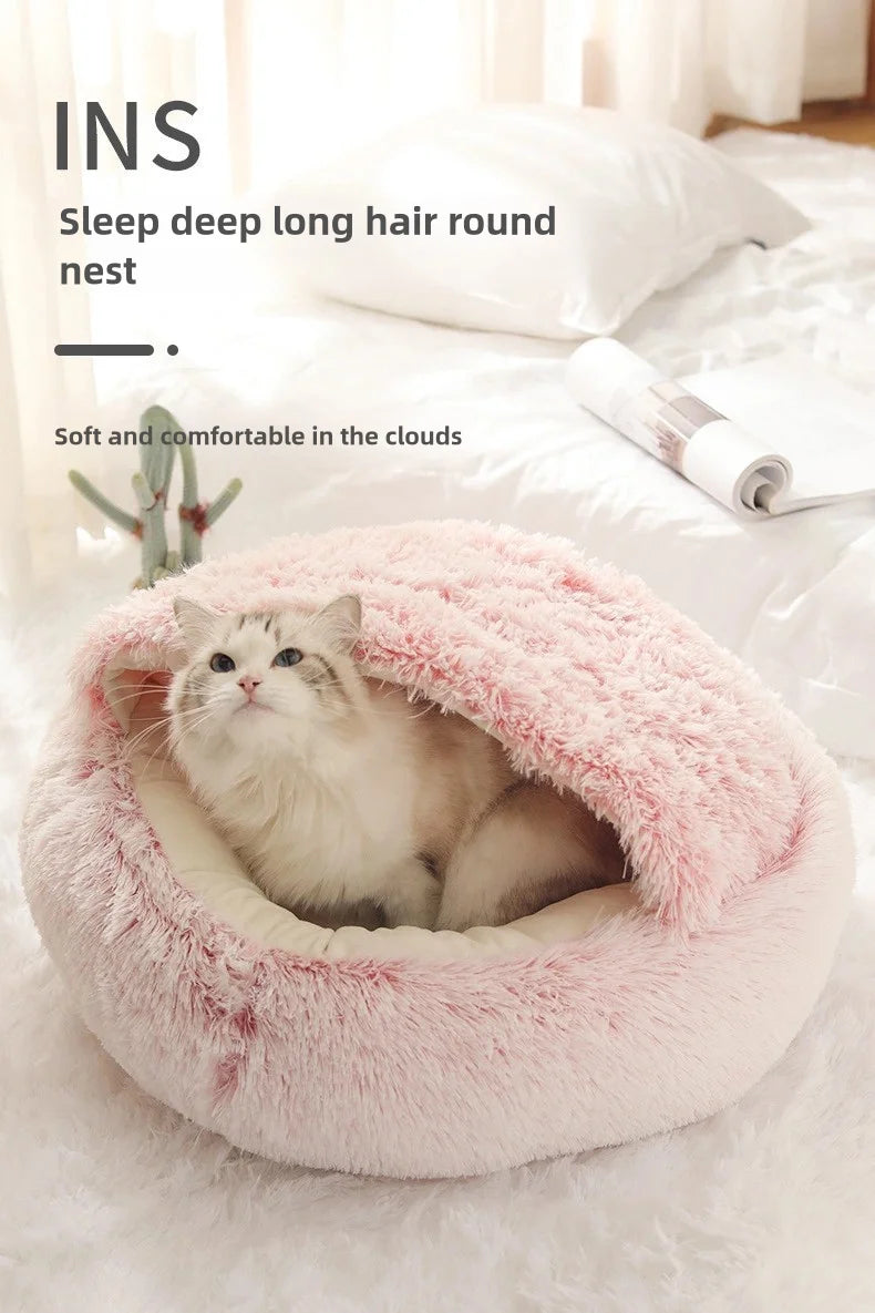 Plush Cat & Dog Bed