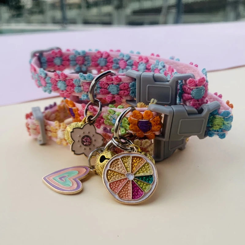 Colorful Pet Collar with Bell