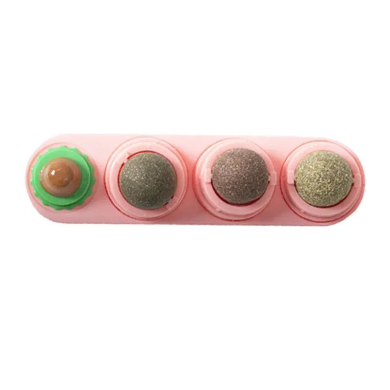 4-in-1 Rotating Catnip Wall Toy for Cats