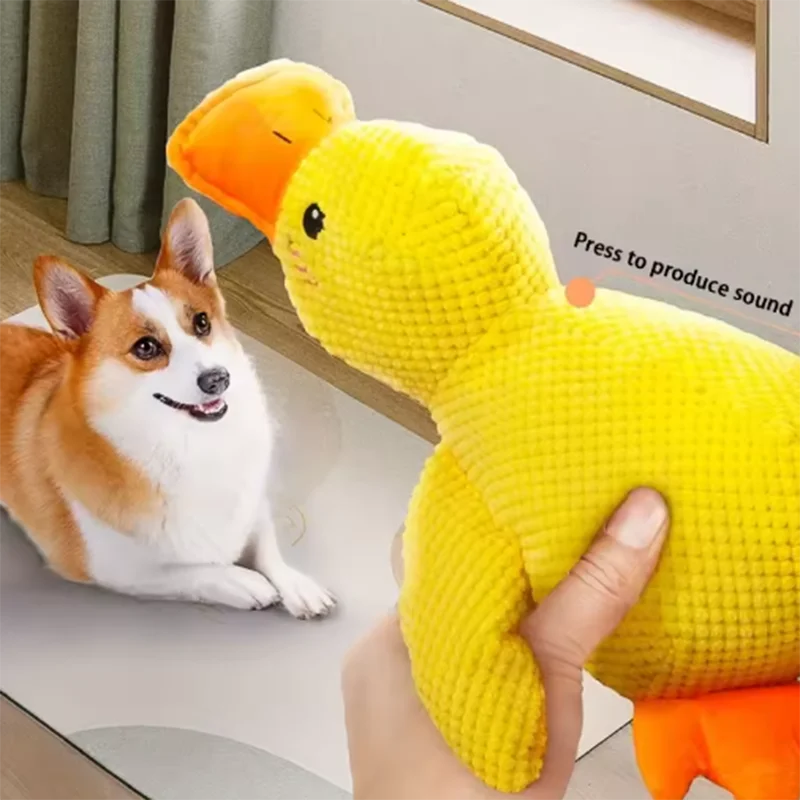 Dog Hug Duck Plush Squeaky Toy