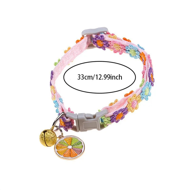 Colorful Pet Collar with Bell