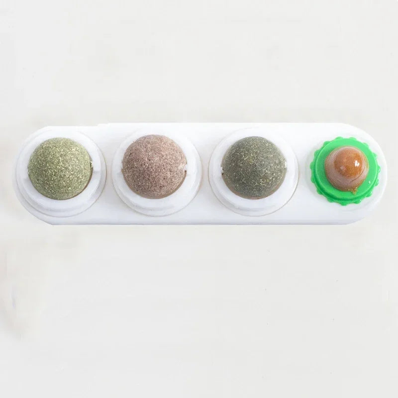 4-in-1 Rotating Catnip Wall Toy for Cats