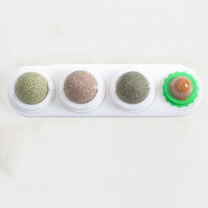 4-in-1 Rotating Catnip Wall Toy for Cats