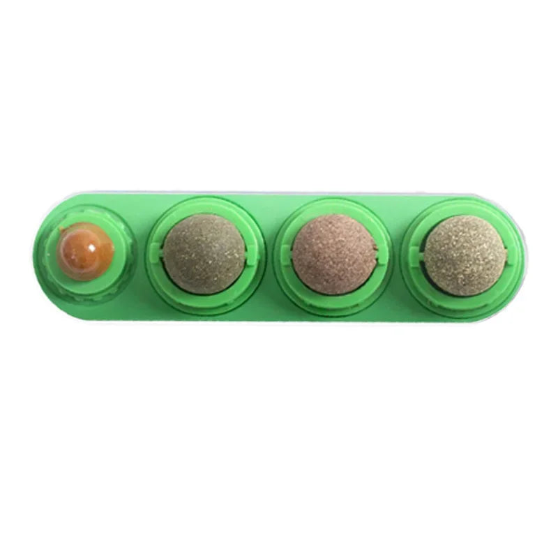 4-in-1 Rotating Catnip Wall Toy for Cats
