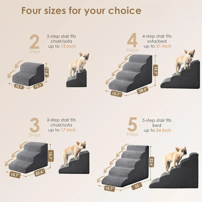 Curved Pet Stairs Ramp for Small Dogs & Cats