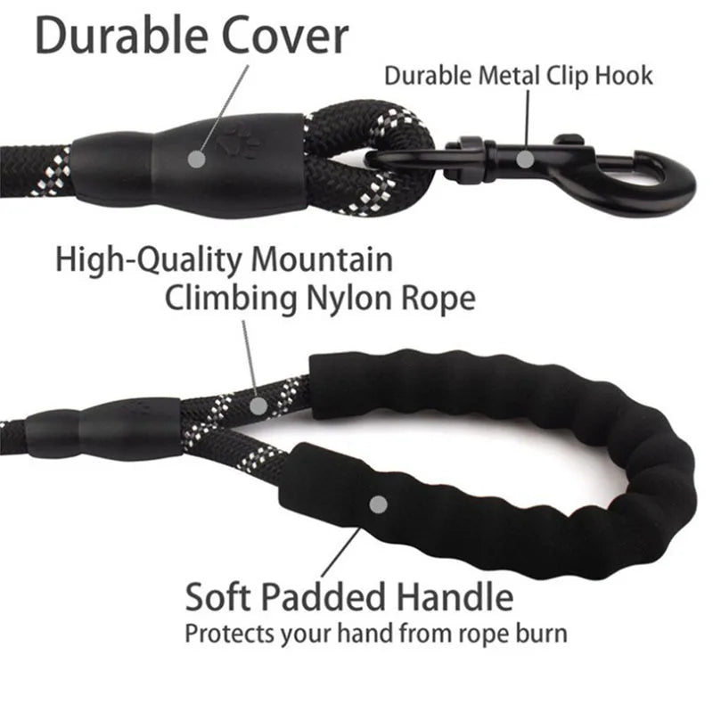 Heavy-Duty Reflective Dog Leash