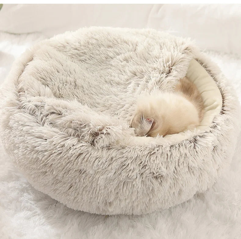 Plush Cat & Dog Bed