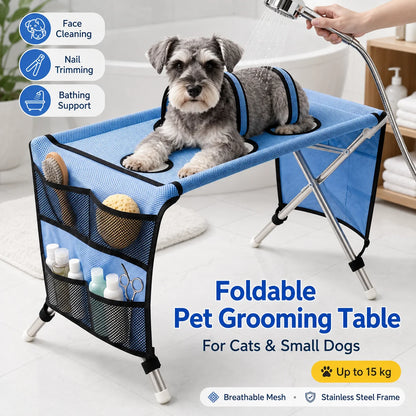 AYLO Premium 8-Hole Foldable Pet Grooming Hammock Station