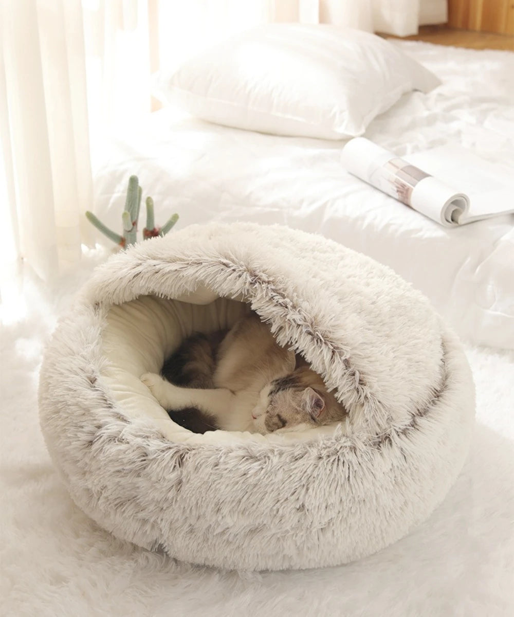 Plush Cat & Dog Bed