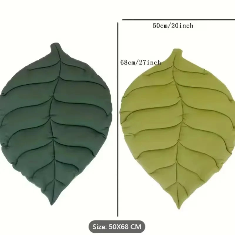 Leaf-Shaped Pet Bed Mat™ – Washable Cotton