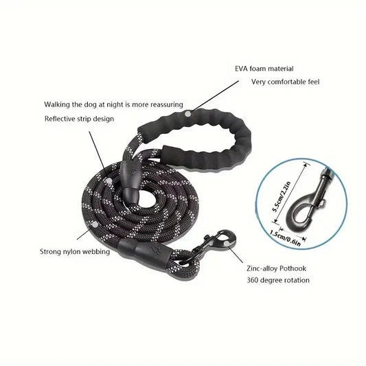 Heavy-Duty Reflective Dog Leash