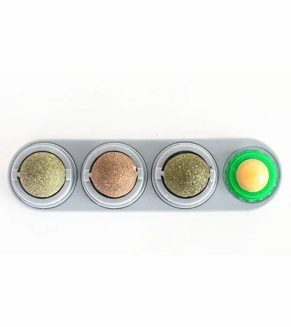 4-in-1 Rotating Catnip Wall Toy for Cats