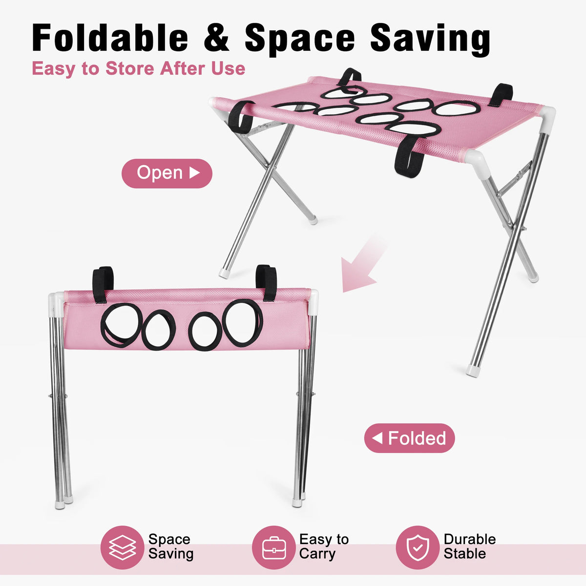 AYLO Premium 8-Hole Foldable Pet Grooming Hammock Station