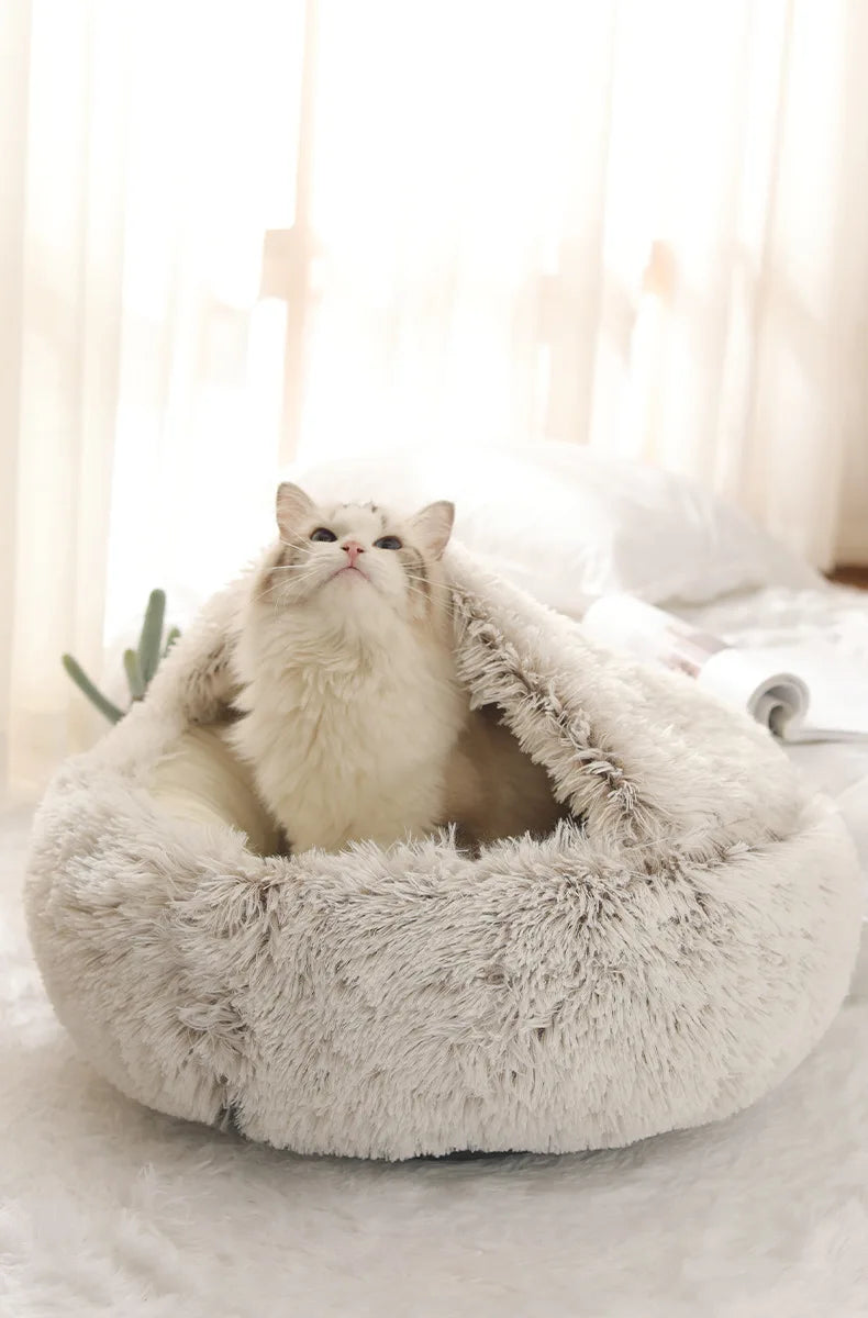 Plush Cat & Dog Bed