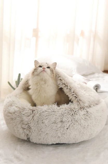Plush Cat & Dog Bed