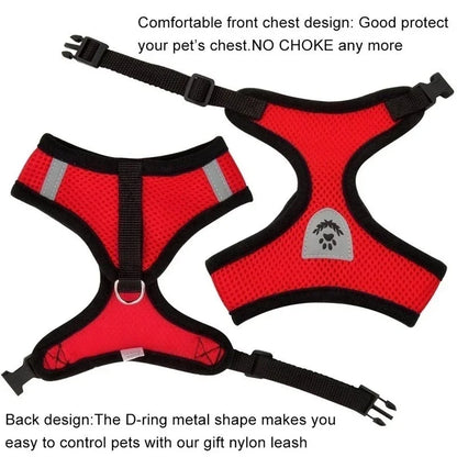 Adjustable Cat & Dog Harness with Leash