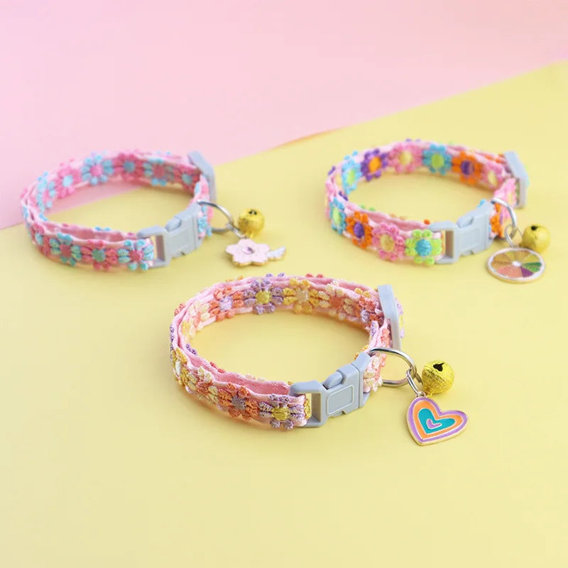 Colorful Pet Collar with Bell