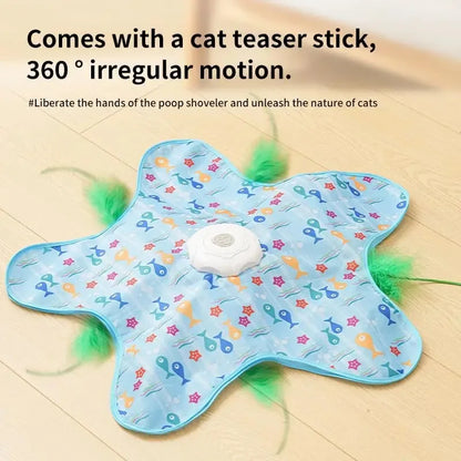 Smart Hide & Seek Cat Toy with Feather Teaser