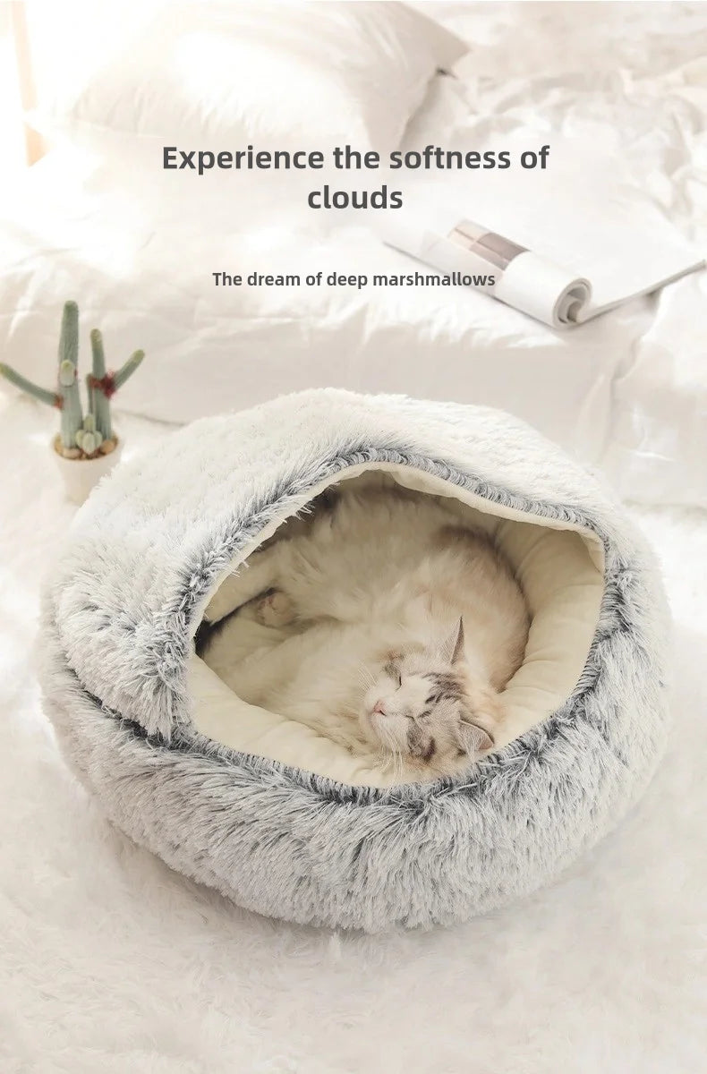 Plush Cat & Dog Bed