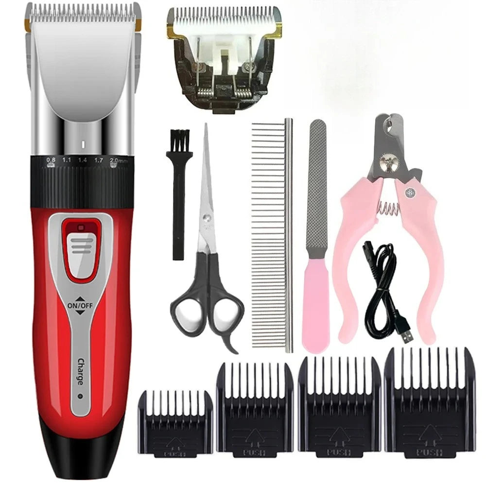 LuxeTrim™ Pro Cordless Pet Clipper – Luxury Salon-Grade Grooming Kit for Dogs, Cats & Rabbits | Rechargeable & Ultra-Quiet