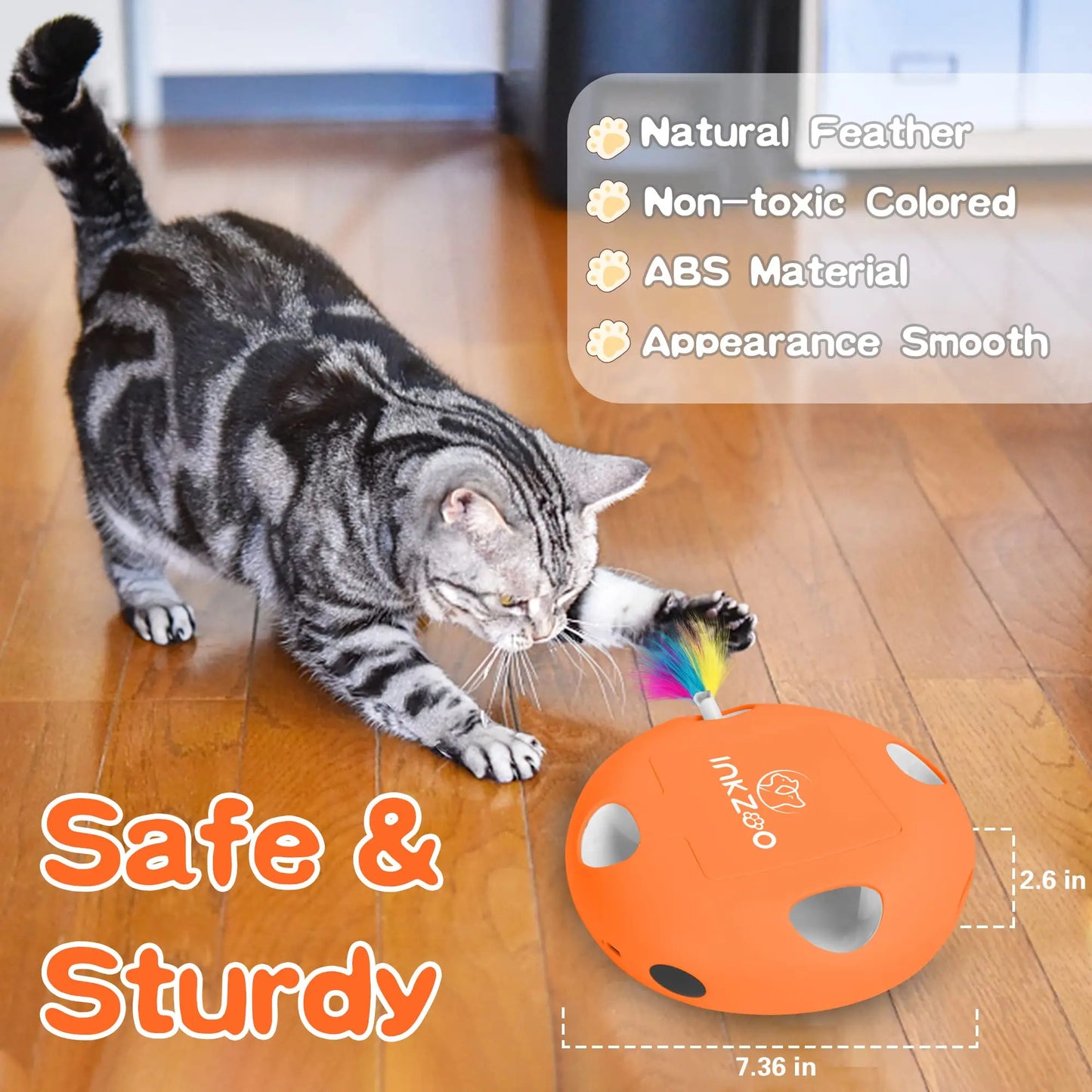 INKZOO Whack-A-Mole Interactive Cat Toy