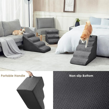 Curved Pet Stairs Ramp for Small Dogs & Cats
