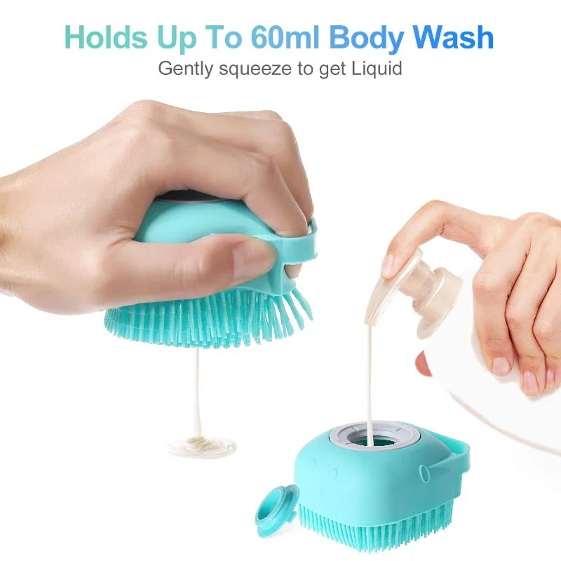 2-in-1 Pet Shampoo Brush & Dispenser